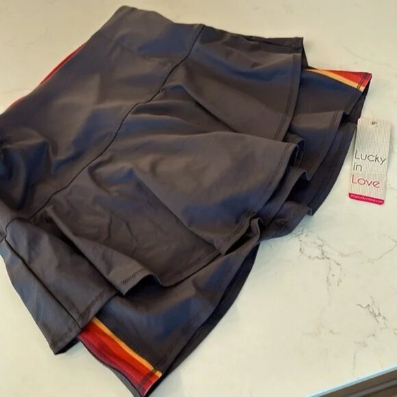 Lucky in Love Dresses & Skirts - BNWT Lucky In Love Skirt Gray with red stripe